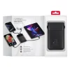 FORCELL F-ENERGY F10K6 10000 mAh powerbank so zabudovanými káblami USB-C a Lightning, čierna thumbnail