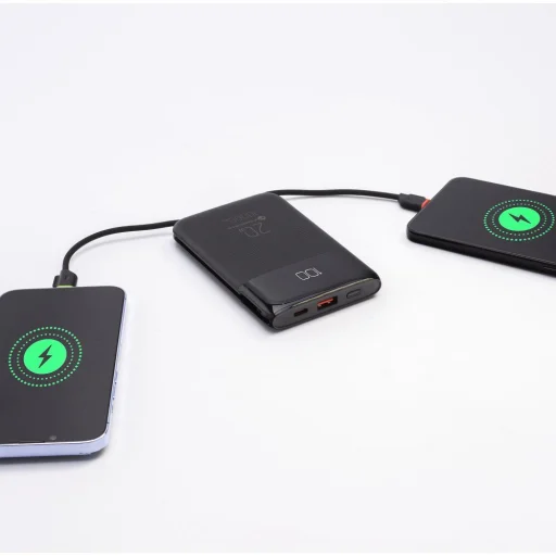 FORCELL F-ENERGY F10K6 10000 mAh powerbank so zabudovanými káblami USB-C a Lightning, čierna - 6