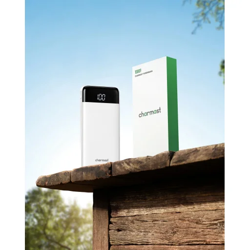 Powerbank Charmast W1148 5V 3A 10000 mAh so vstavanými káblami USB A / USB C / Lightning / Micro USB biela - 2