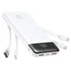 Powerbanka Charmast W2065 PD3.0 3A 22,5W 20000 mAh so zabudovanými káblami USB A / USB C / Lightning / Micro USB biela thumbnail