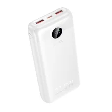 Hoco J172A 20000 mAh powerbanka 22,5 W + PD 20 W s LED displejom, biela