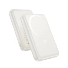 Hoco J141 Grace magnetická bezdrôtová powerbanka 10000 mAh 20W, mliečna biela