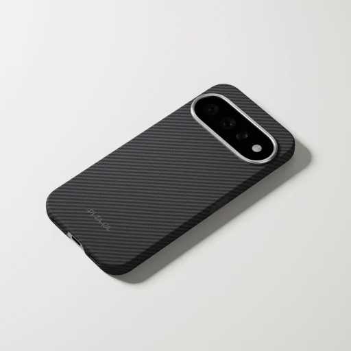 Google Pixel 11 Pro čierne/sivé (Twill) PITAKA Edge Case puzdro z aramidových vlákien - 9