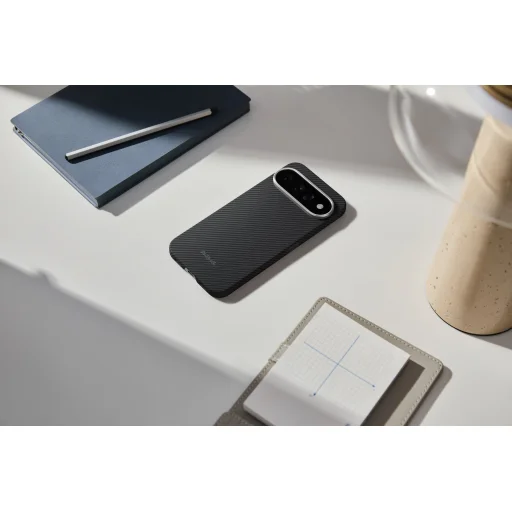Google Pixel 11 Pro čierne/sivé (Twill) PITAKA Edge Case puzdro z aramidových vlákien - 13