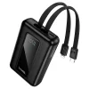 Hoco J162 Full Power 10000 mAh powerbanka so vstavaným káblom USB-C a Lightning, čierna thumbnail