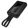 Hoco J162 Full Power 10000 mAh powerbanka so vstavaným káblom USB-C a Lightning, čierna thumbnail
