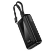 Hoco J162 Full Power 10000 mAh powerbanka so vstavaným káblom USB-C a Lightning, čierna thumbnail