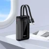 Hoco J162 Full Power 10000 mAh powerbanka so vstavaným káblom USB-C a Lightning, čierna thumbnail