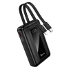 Hoco J162 Full Power 10000 mAh powerbanka so vstavaným káblom USB-C a Lightning, čierna thumbnail