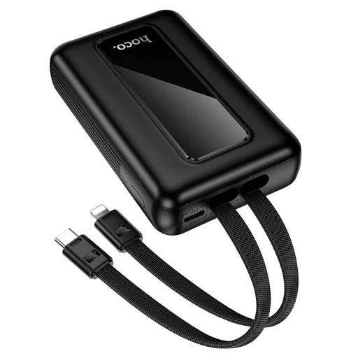 Hoco J162 Full Power 10000 mAh powerbanka so vstavaným káblom USB-C a Lightning, čierna - 5