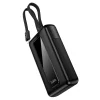 Powerbanka 20000 mAh QC PD 22,5W so zabudovanými káblami USB C + Lightning Hoco J162A čierna thumbnail