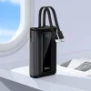 Powerbanka 20000 mAh QC PD 22,5W so zabudovanými káblami USB C + Lightning Hoco J162A čierna thumbnail