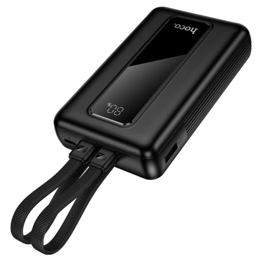 Powerbanka 20000 mAh QC PD 22,5W so zabudovanými káblami USB C + Lightning Hoco J162A čierna - 5