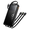 Hoco J156 Founder 10000 mAh powerbanka so zabudovanými káblami, čierna thumbnail