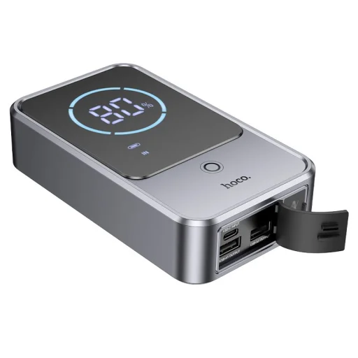 Hoco QS7 Source 10000 mAh štartovacia externá batéria, metalická sivá powerbanka - 2