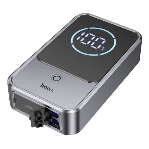 Hoco QS7 Source 10000 mAh štartovacia externá batéria, metalická sivá powerbanka - 3