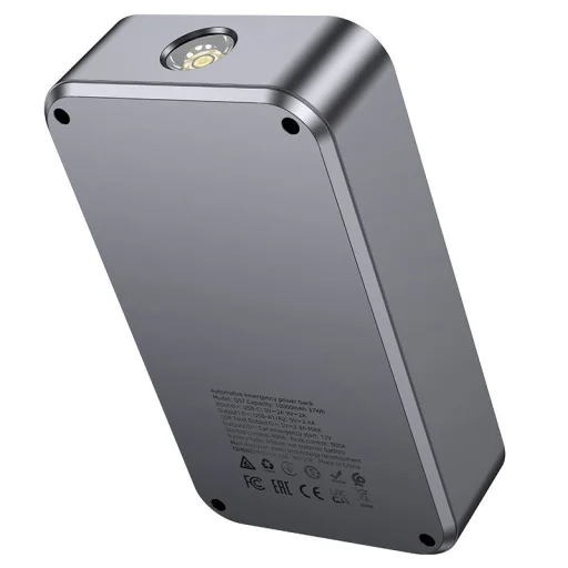 Hoco QS7 Source 10000 mAh štartovacia externá batéria, metalická sivá powerbanka - 6