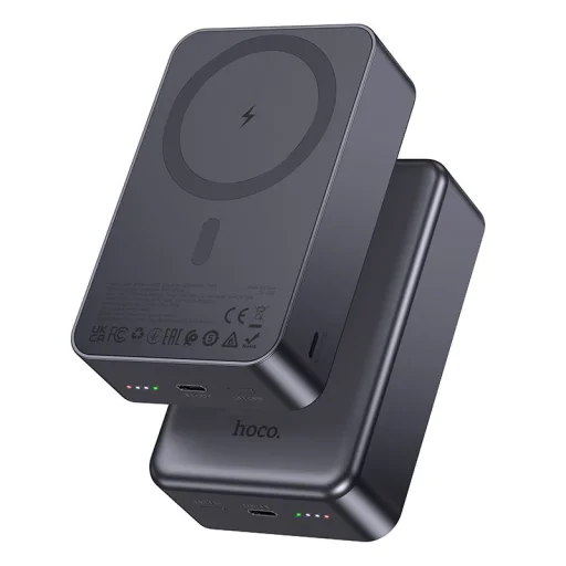 Hoco J160B MagSafe kompatibilná bezdrôtová externá batéria 20000 mAh 20 W, metalická sivá powerbanka - 1