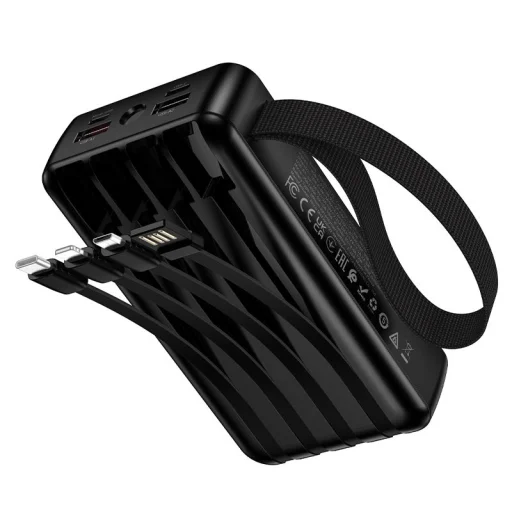 Hoco J173 Jingyao 20000 mAh 22,5 W externá batéria so vstavanými káblami, čierna powerbanka - 5