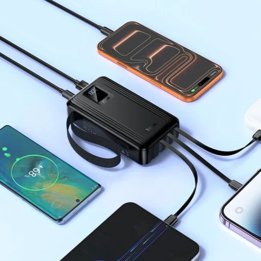 Hoco J173 Jingyao 20000 mAh 22,5 W externá batéria so vstavanými káblami, čierna powerbanka - 7
