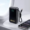 Hoco Q54 Shine 20000 mAh-es 45 W-os PD/QC külső akkumulátor beépített USB-C kábellel, fémes szürke powerbank thumbnail