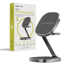 Mobile Origin TravelCharge PRO sivá magnetická bezdrôtová nabíjačka