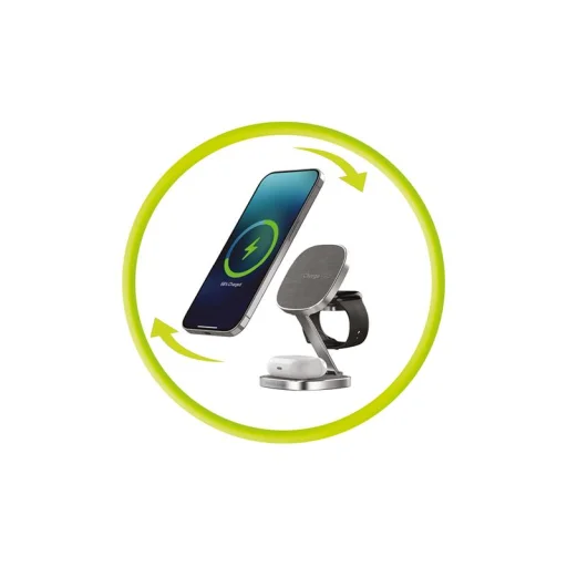 Mobile Origin TravelCharge PRO sivá magnetická bezdrôtová nabíjačka - 14