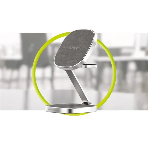 Mobile Origin TravelCharge PRO strieborná skladacia magnetická nabíjačka - 14