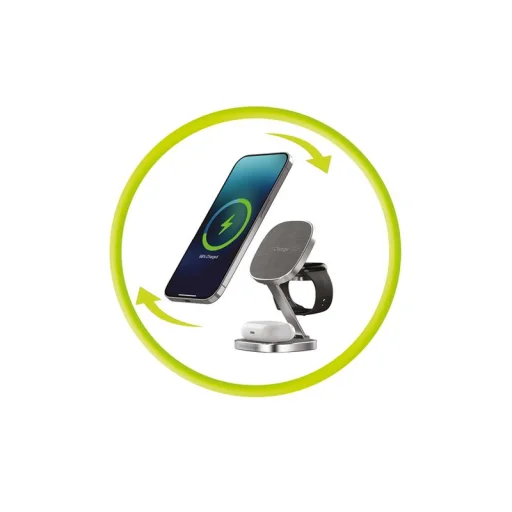 Mobile Origin TravelCharge PRO strieborná skladacia magnetická nabíjačka - 15