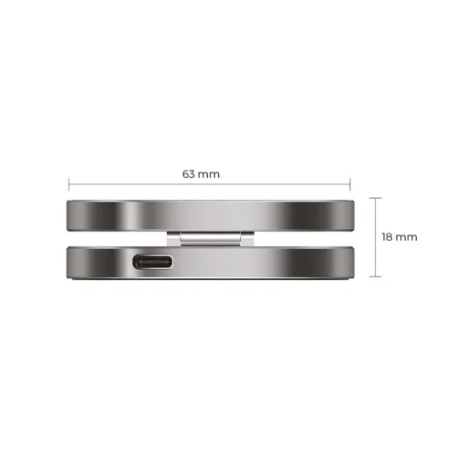 Mobile Origin TravelCharge PRO strieborná skladacia magnetická nabíjačka - 7