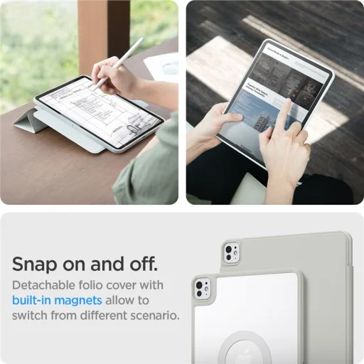 Spigen Air Skin Pro Onetap sivé puzdro na iPad Pro 13" (2025/2024) - 7