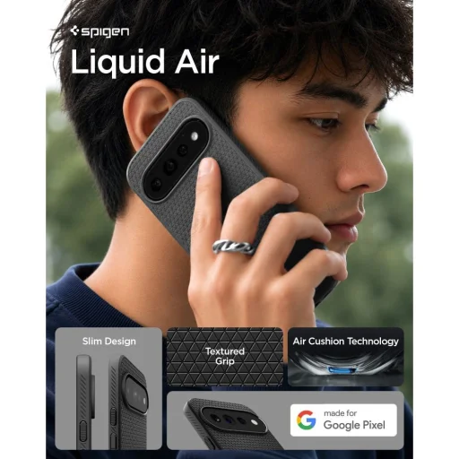 Google Pixel 11 Pro XL Matte Black Spigen Liquid Air puzdro - 7