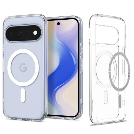 Google Pixel 11 priehľadné/biele Spigen Ultra Hybrid Mag MagSafe puzdro - 1