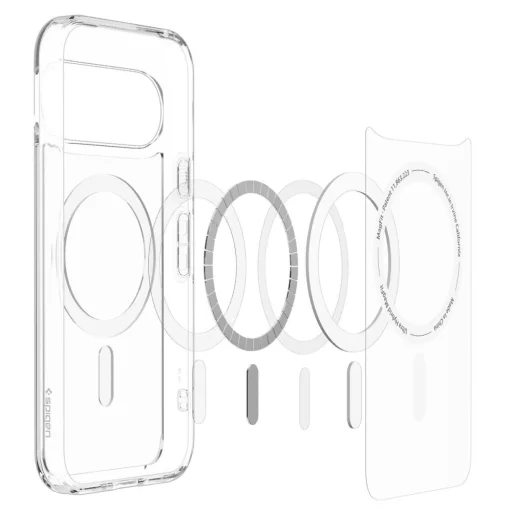 Google Pixel 11 priehľadné/biele Spigen Ultra Hybrid Mag MagSafe puzdro - 6
