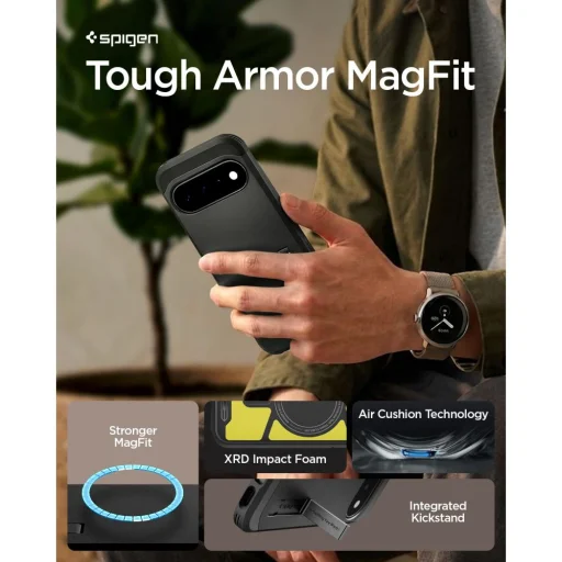 Google Pixel 11 čierne puzdro Spigen Tough Armor Mag MagSafe - 9