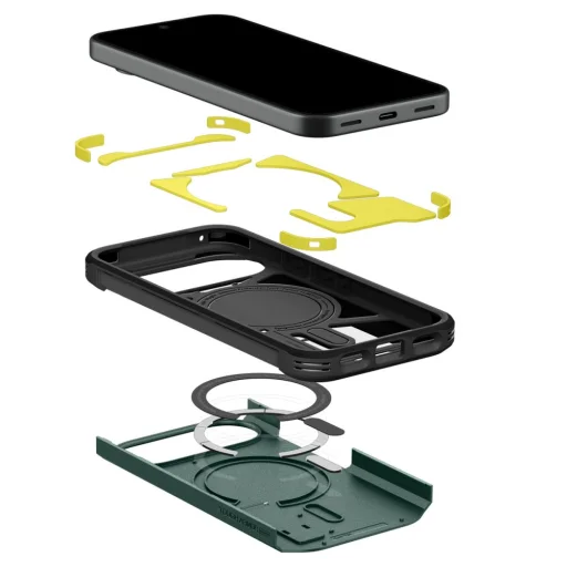Google Pixel 11 tmavozelené puzdro Spigen Tough Armor Mag MagSafe - 7