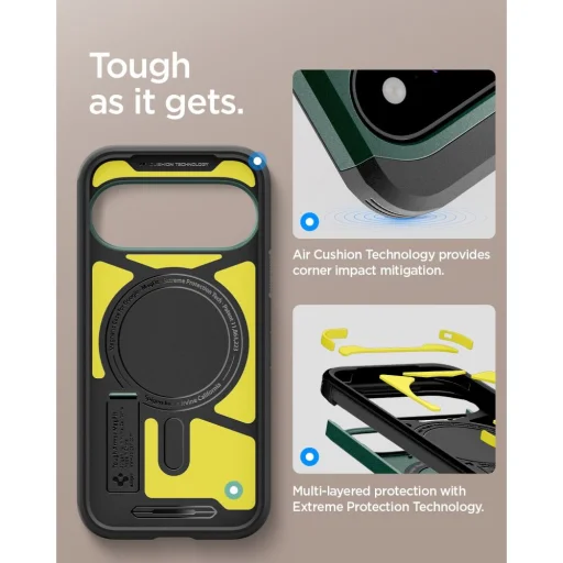 Google Pixel 11 tmavozelené puzdro Spigen Tough Armor Mag MagSafe - 11
