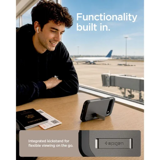 Sivé puzdro Spigen Tough Armor Mag MagSafe na Google Pixel 11 - 13