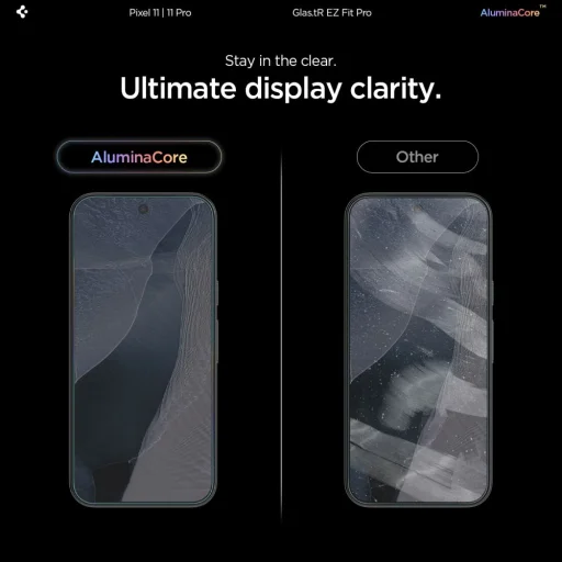 Google Pixel 11 / 11 Pro priehľadné tvrdené sklo Spigen Glas.tR EZ Fit Pro AC na displej, 2 ks - 9