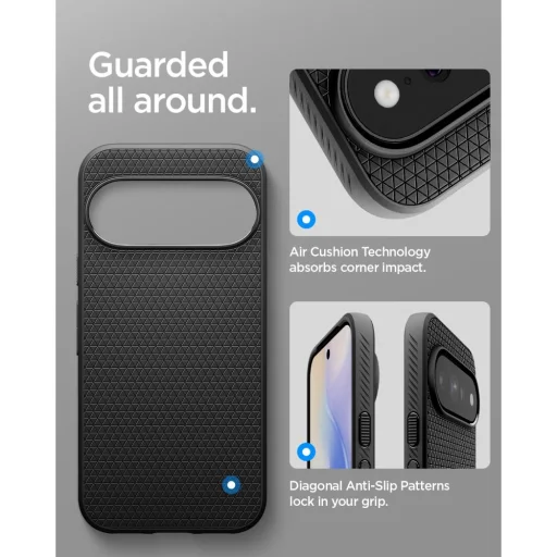 Google Pixel 11 Pro XL matné čierne puzdro Spigen Liquid Air Mag MagSafe - 10