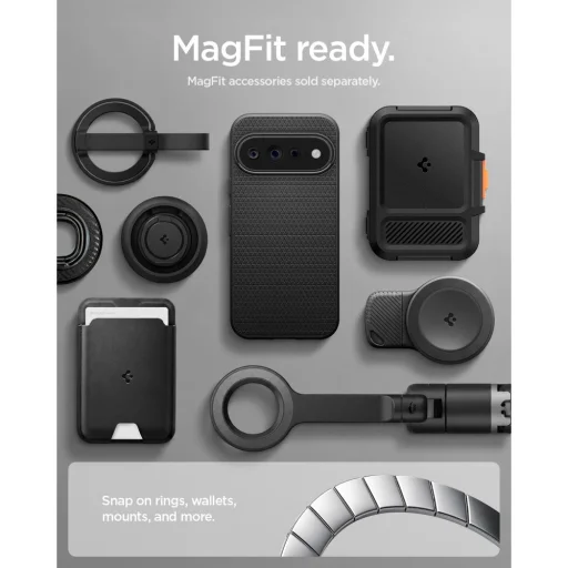 Google Pixel 11 Pro XL matné čierne puzdro Spigen Liquid Air Mag MagSafe - 11