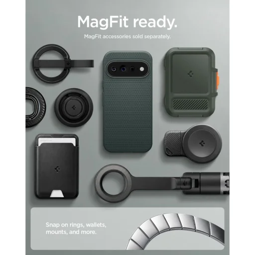 Google Pixel 11 Pro XL tmavozelené puzdro Spigen Liquid Air Mag MagSafe - 11