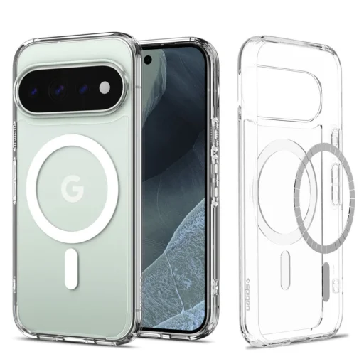 Google Pixel 11 Pro číre/biele puzdro Spigen Ultra Hybrid Mag MagSafe - 1
