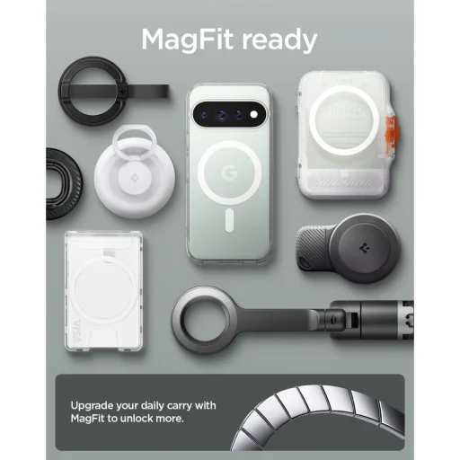 Google Pixel 11 Pro číre/biele puzdro Spigen Ultra Hybrid Mag MagSafe - 9