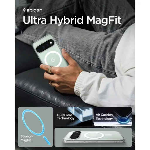 Google Pixel 11 Pro číre/biele puzdro Spigen Ultra Hybrid Mag MagSafe - 11