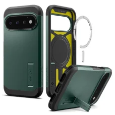 Puzdro Spigen Tough Armor Mag MagSafe pre Google Pixel 11 Pro, tmavozelené