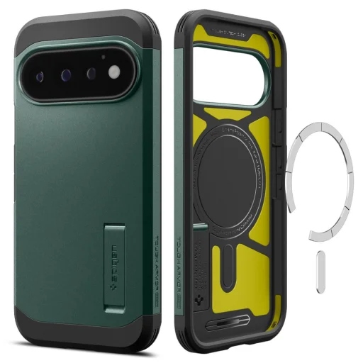 Puzdro Spigen Tough Armor Mag MagSafe pre Google Pixel 11 Pro, tmavozelené - 2