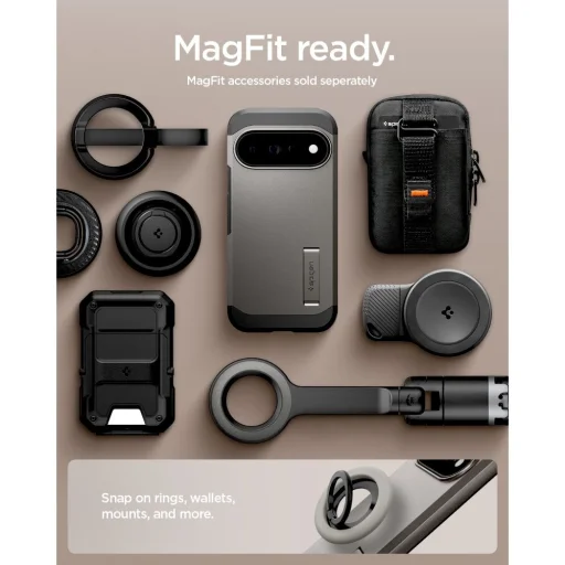 Puzdro Spigen Tough Armor Mag MagSafe pre Google Pixel 11 Pro Gunmetal - 13