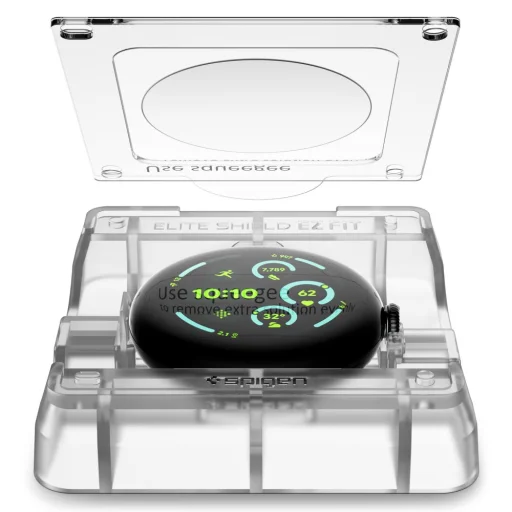 Google Pixel Watch 3 / 4 / 5 (41 mm) priehľadná hydrogélová ochranná fólia na displej Spigen Elite Shield EZ Fit 2 ks - 4