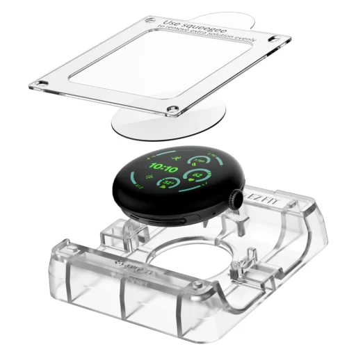Google Pixel Watch 3 / 4 / 5 (41 mm) priehľadná hydrogélová ochranná fólia na displej Spigen Elite Shield EZ Fit 2 ks - 3